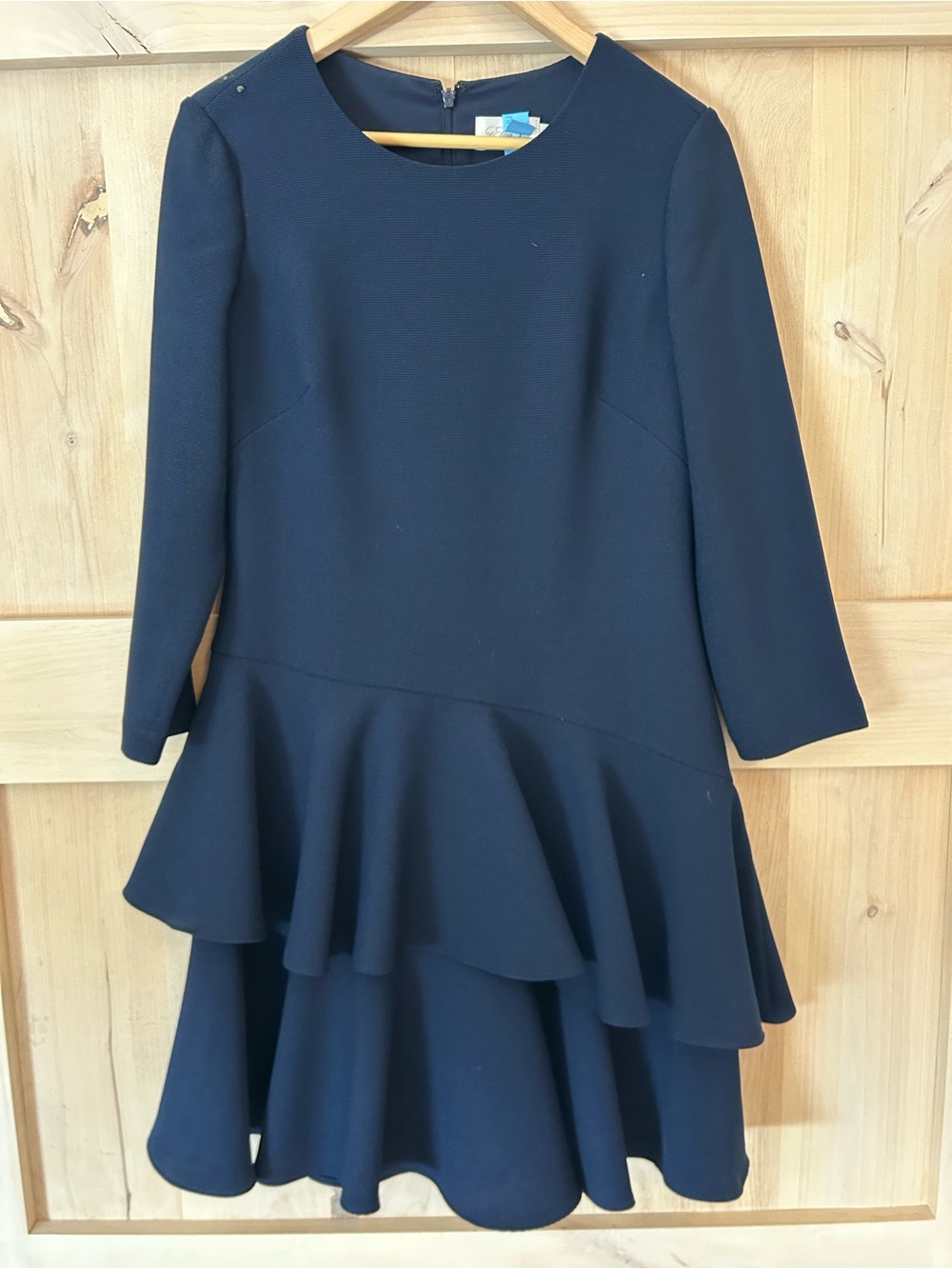 Eliza J Classic Navy mini ruffle  Dress - Elegant Party Dress, size 8